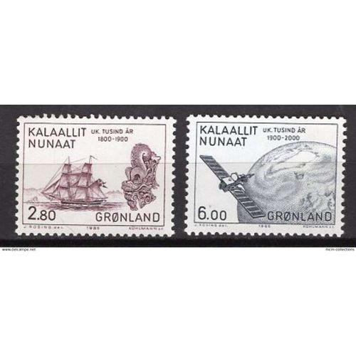 Groenland 1985 Les Cent Ans Du Groenland ( '5) Neuf** Yvert N° 145-46