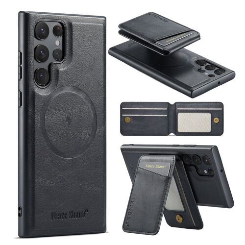 Coque pour Samsung Galaxy S26 Ultra,Magsafe De Téléphone Magnétique En Cuir Pu 2 En 1,Étui Portefeuille Avec Porte-Cartes Pour Samsung S26 Ultra - Noir