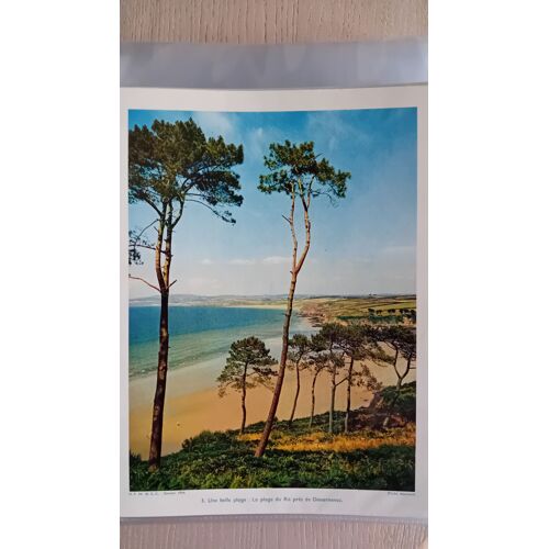 Photographie Ancienne Vintage Plage Du Ris Douarnenez Ménez-Hom