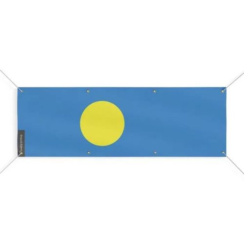 Bannière Drapeau - PIXELFORMA - Palaos - 110x330 cm - 8 ?illets - Polyester Durable