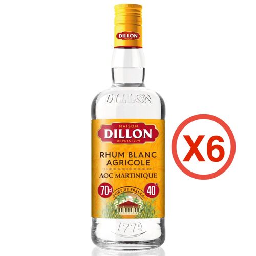 Lot De 6 Rhum Dillon - 40% - 70 Cl