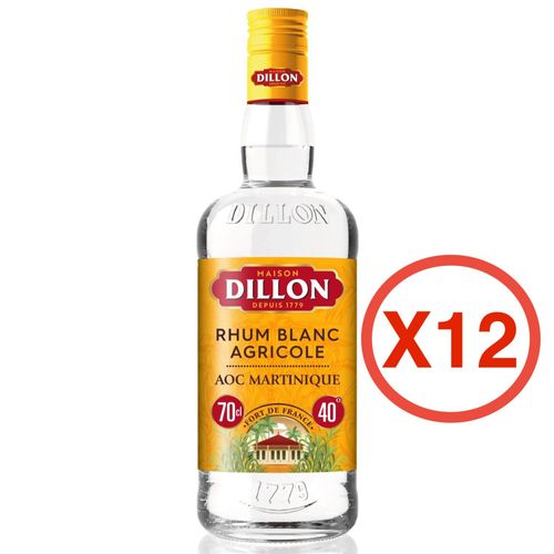 Lot De 12 Rhum Dillon - 40% - 70 Cl
