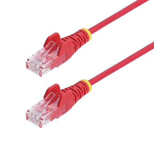 StarTech.com 2m Red Slim CAT6 Ethernet Cable, Snagless, 28AWG, LSZH - Cordon de raccordement - RJ-45 (M) pour RJ-45 (M) - 2 m - 3.6 mm - UTP - CAT 5/5e/6 - IEEE 802.3bt - sans halogène, sans...