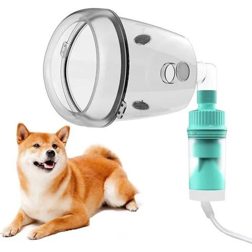 Masque d'Inhalation pour Chiens Grands avec Godet Nébuliseur, Masque Oxygène (M) - Nébuliseur Non Inclus.