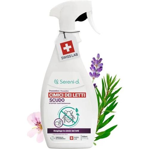 Sereni-d Spray Anti-Punaises de Lit 500ml - Répulsif Efficace Testé en Laboratoire Suisse.