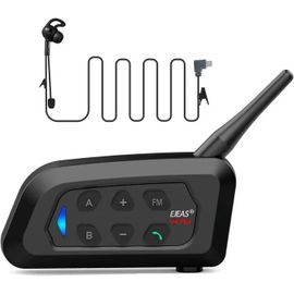 V4 Plus Intercom Moto Bluetooth 1500m, Communication 4 Motards, Arbitres, Ski, Quad.