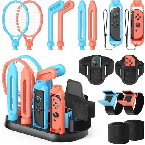 Kit Sport Accessoires Nintendo Switch 2/1/OLED avec Station Organisation Joy-Pad.