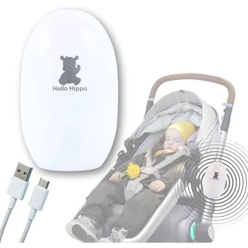Berceur Bébé Automatique Usb-C Hello Hippo - 3 Vitesses, Silencieux, Universel Pour Poussettes.