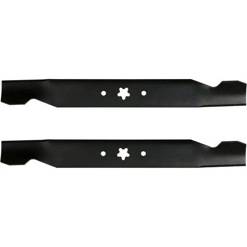 Oregon Kit 2 Lames 49 cm pour Tondeuse, Fixation Étoile 5 Branches, Remplace Husqvarna, Compatible LT125/YTH 125.