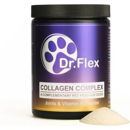 Dr. Flex Vitamine B Complexe Pour Chiens - Collagène Bovin & Marin, Articulations & Vitalité, 300g.
