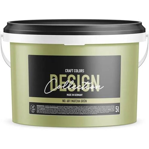 Craft Colors® Peinture Murale Mate 5L - Vert Matcha - Qualité Supérieure Allemande - Collection Design n°681.