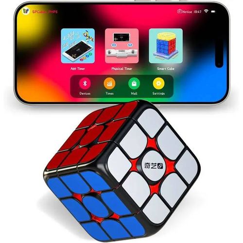 ROXENDA Cube Magique 3x3x3, Speed Cube Rapide et Intuitif pour Enfants et Adultes, Idéal pour Collection et Compétition.