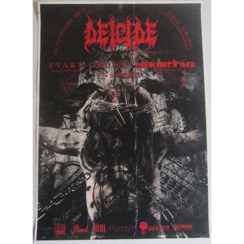 Poster Affiche Concert Deicide Svart Crown Sawthis 4 Décembre 2014 Format A3