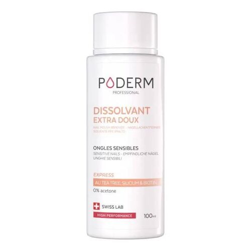 Poderm • Dissolvant Extra-Doux Express Au Tea Tree 100ml • Sans Acétone • Nourrit • Idéal Ongles Fragiles • Pieds&mains • Swiss Lab Multicolore