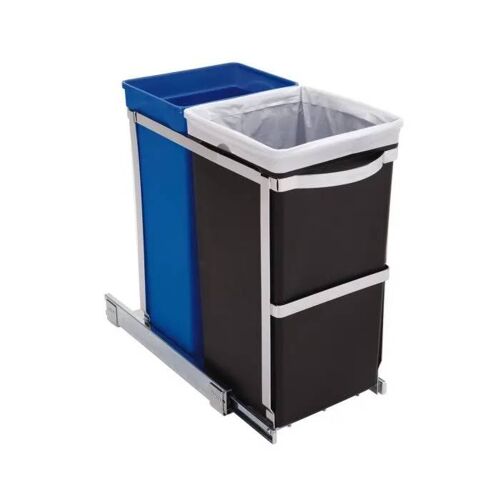 simplehuman 35 litres, poubelle de recyclage coulissante de qualité commerciale,