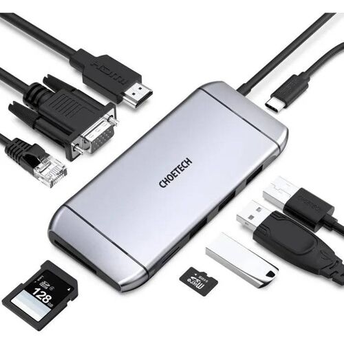 Adaptateur multiport USB-C 9-en-1 de ChoeTech
