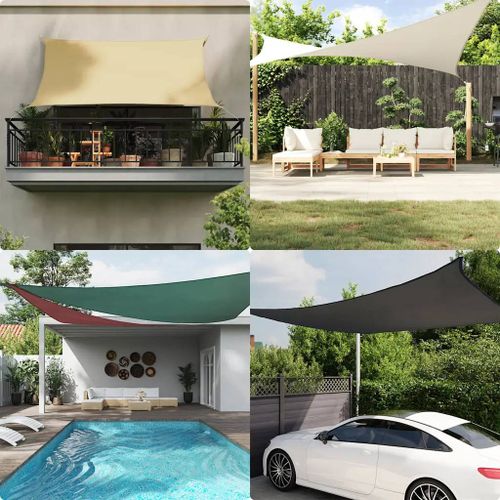 Prolenta Premium - Voile De Parasol Tissu Oxford Triangulaire 3x3x3 M Terre Cuite