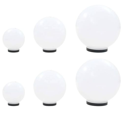 Prolenta Premium - 6 Pcs Jeu De Lampe Boule À Led Pmma Sphérique 20/30/40 Cm