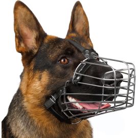 Muselière Pour Chien En Fil De Fer - Berger Allemand Pour Chiens De Taille Moyenne Et Grande - Panier En Métal Durable Pour Mordre, Mâcher Et Aboyer (L)