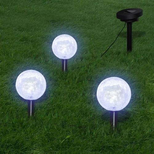 Prolenta Premium - Lampes De Jardin Led Solaires 3 Pcs Avec Piquet De Sol