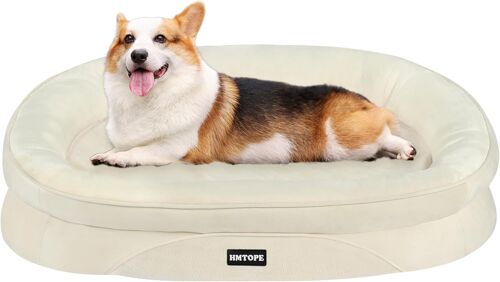 Lit Orthopédique Pour Chien, Canapé Pour Chien, Coussin De Traversin À Quatre Côtés, Dessous Antidérapant, Panier Pour Chien, Amovible Et Lavable, Petits Chiens, Chiens De Taille Moyenne, 90 X