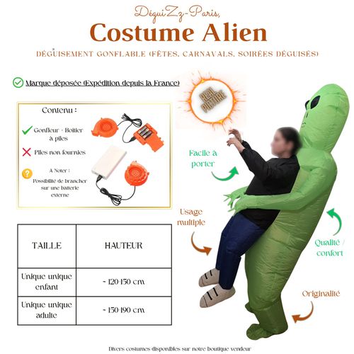 Costume Gonflable Alien Extra Terrestre