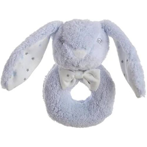 Jouets - Creaciones Llopis - 25669 - Bleu - Hochet Lapin De 16 Cm Et Dou-Dou De 30 X 29 Cm