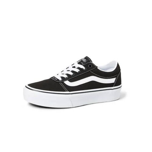 Chaussures Femme - Vans - Ward Plateforme - Noir - Lacets - Canvas Noir/Blanc
