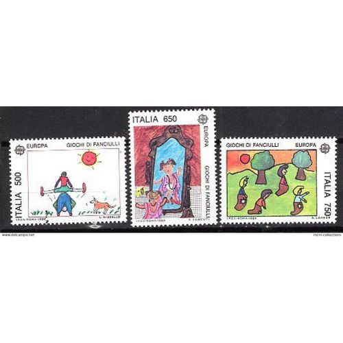 Italie 1989 Paire Europa Jeux D'Enfants Yvert N° 1775-76 -Neuf**