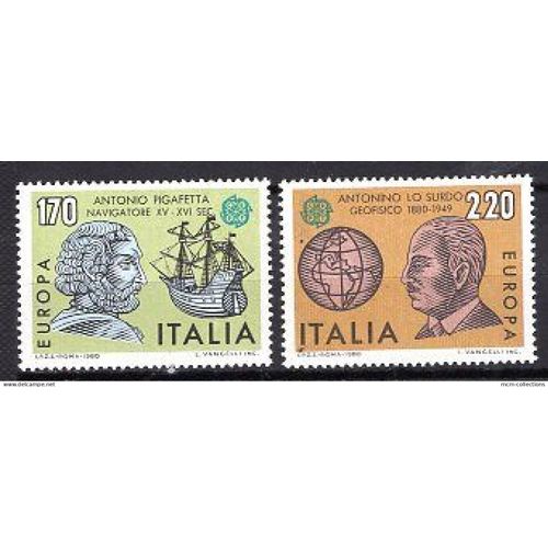 Italie 1966 Paire Europa 40 L Lilas Et 90 L Bleu   Yvert N° 955-56-Neuf**