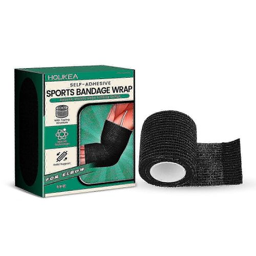 Houkea Élastique Auto-Adhésif De Sport Bandage De Sport De L'haltérophilie De Remise En Forme Bandage Anti-Entorse À Remontage Coudière Élastique
