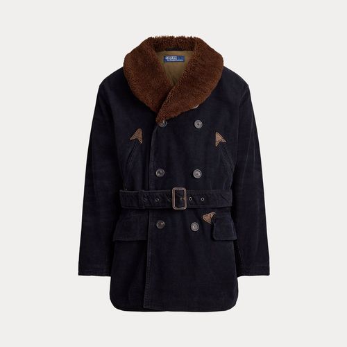 Manteau Ranch En Velours Col Peau Lainée
