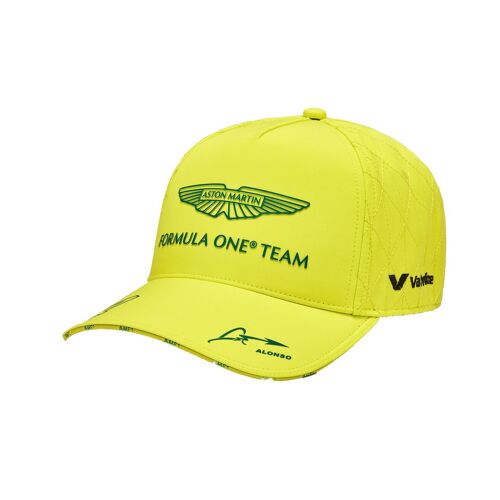 Casquette De Pilote Fernando Alonso Aston Martin Officiel Formule 1 Adulte Jaune Taille Unique