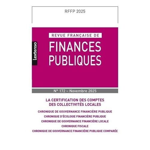 Revue Française De Finances Publiques 172/2025 - 172