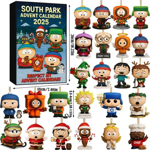 Calendrier de l'Avent South Park ¿ 24 Jours de Surprises Mystérieuses Cadeau de Noël pour Fans de la Série Culte
