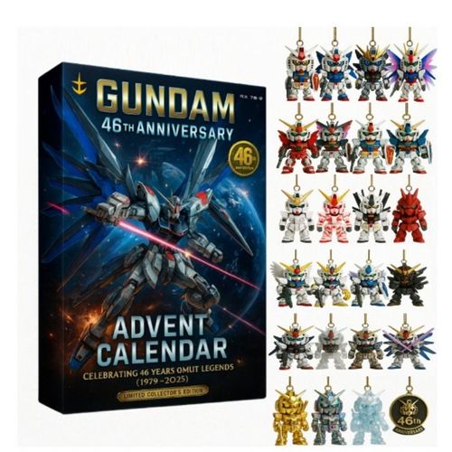 Calendrier de l'Avent Gundam ¿ 24 Jours de Modèles Mécha Mystérieux Cadeau de Noël pour Fans d'Anime et Collectionneurs