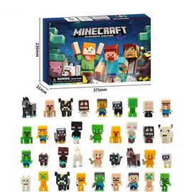 Calendrier de l'Avent Minecraft Noël ¿ 24 Jours Boîte Surprise Pixel Robot Blocs de Construction Jouets Enfants