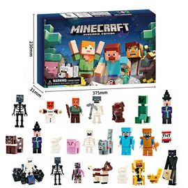 Calendrier de l'Avent Noël 24 Jours Minecraft ¿ Boîte Surprise Pixel Robot Blocs à Construire Jouets Enfants