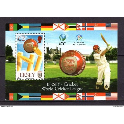 Ile De Jersey 2007 Ligue Mondiale De Criquet Bloc Neuf** Yvert Bf N° 85