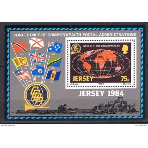 Jersey 1984 Lien Avec Le Comonwealth Bloc Neuf** Yvert Bf N° 4