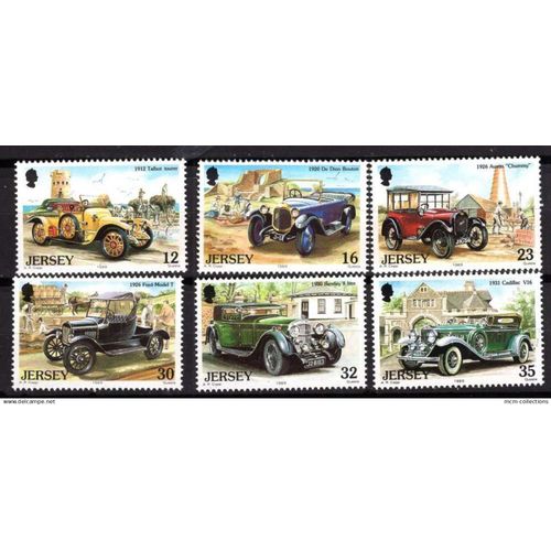 Jersey 1989 Les Voitures Anciennes Neuf** Yvert N° 451-56