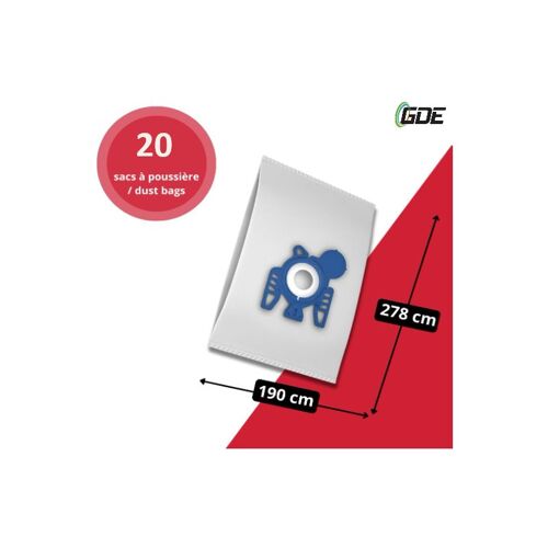 Pack de 16 sacs GN pour Aspirateur compatibles Miele serie S2 à S7 - 9917730