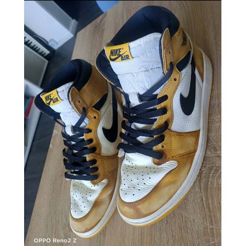 Chaussures Nike Air Jordan 1 Retro High Og "Yellow Ochre" En Taille 45 .