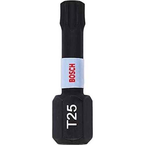 BOSCH PROFESSIONAL 2608522475 LOT DE 2 EMBOUTS DE VISSAGE IMPACT CONTROL T25 (25 MM, TIGE HEXAGONALE, PICK AND CLICK, ACCESSOIRE