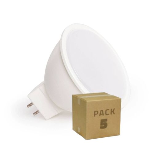 Pack De 5 Ampoules Led 12v Gu5.3 6w 550 Lm Mr16 No Flicker 3000k Blanc Chaud