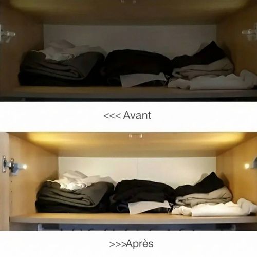 Lot de 10 Lumières LED pour Armoires à Lumière Blanche, Conception pour Cuisine, Placard, Chambre & Salon, Installation Facile sur Portes & Armoires