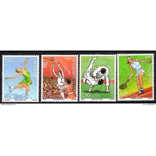 Luxembourg 2005 Surtaxe Serie Sports Divers Yvert N° 1644-47 Neuf**