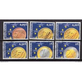 Luxembourg 2001 Serie Les Pieces En Euros Oblitere  Yvert N° 1497-02