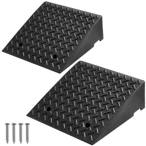 Rampe De Trottoir Robuste-Duoku-Hauteur 18 Cm-Lot De 2- Rampes Antidérapantes-Charge 3,175 Tonnes