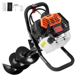 Tarière à Essence-Duoku-43 CC-1 250 W-Forets de 8 po-Orange et Noir-Assistant de Jardinage Efficace-Pour Plantes